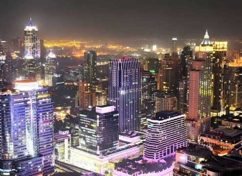 Bangkok City Night View Thailand