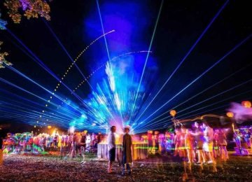 Full Moon Party Thailand Neon Lights and Laser Show