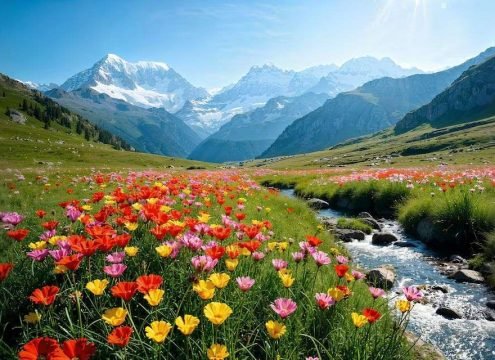 Gulmarg Meadow of Flowers Kashmir
