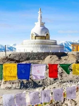 Shanti Stupa Leh Ladakh Himalayan View