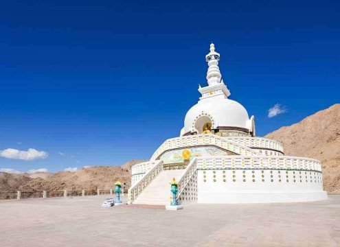 Shanti Stupa Leh Ladakh Himalayan View
